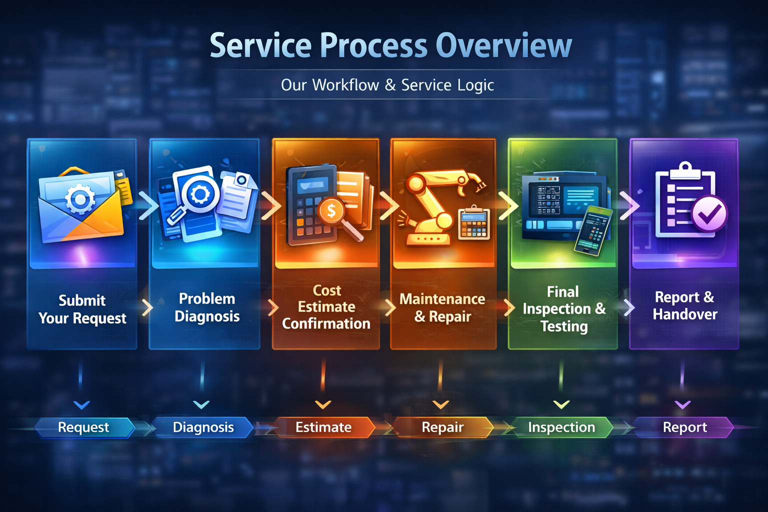 Service workflow and process overview